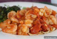 Light and Spicy Shrimp Arrabbiata for Our Virtual Club