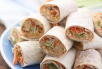 Buffalo Chicken Hummus Pinwheels