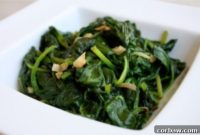 Spinach with Chili Oil for the Cooking Light Virtual Supper Club