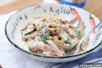 Creamy Ricotta and Zucchini Whole Wheat Pasta with Walnuts