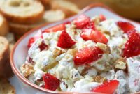 Strawberry Basil Goat Cheese Walnut Spread