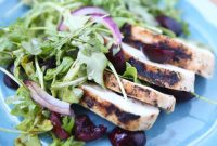 Smoky Chicken & Bright Cherry Arugula Salad
