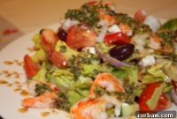 Mediterranean Shrimp Salad with Chimichurri Zing