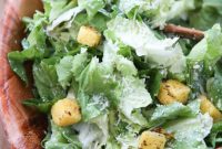 Zesty Escarole Caesar with Nutty Lemon Parmesan Dressing