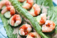Spicy Shrimp Hummus Lettuce Cups