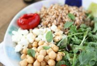 Mediterranean Farro, Arugula and Chickpea Salad