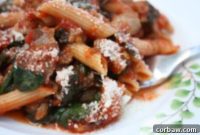 Tuscan Sausage Penne with Spinach and Tomatoes