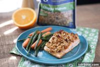 Toasted Walnut and Zesty Orange Crusted Salmon