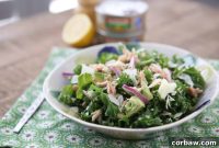 Vibrant Lemon Tuna, Kale & White Bean Salad with Avocado