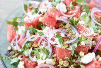 Refreshing Watermelon Feta Basil Salad