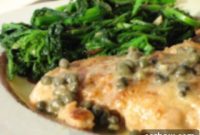 Bright Grouper Piccata and Garlicky Broccoli Rabe