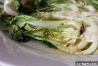 Flame-Kissed Bok Choy with Sesame Umami Drizzle