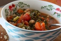 Tuscan Kale, White Bean and Tomato Soup