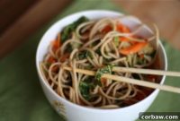 Soba Noodle Stir Fry with Crunchy Asian Greens