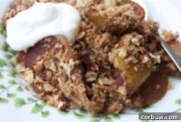 Mulled Wine Pear Crumble