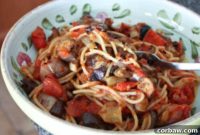 Rustic Whole Wheat Spaghetti with Fire-Roasted Vegetables