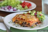 Bush’s 30-Minute Two-Bean Vegetarian Mexican Lasagna