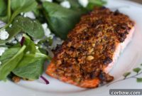Zesty Grapefruit Pistachio Crusted Salmon