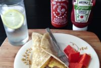 Roasted Zucchini and Onion Frittata Wrap For One