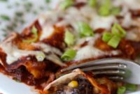 Gooey Black Bean and Corn Enchiladas