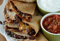 Golden Baked Sheet Pan Black Bean and Cheese Quesadillas