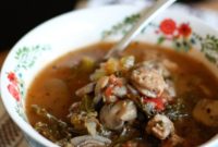 Robust Chicken Sausage, Kale, and Mushroom Soup