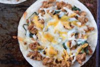 Golden Baked Turkey and Spinach Tostadas