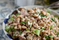 Mediterranean Farro & Tuna Salad with Creamy White Beans