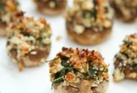 Decadent Blue Cheese Walnut Stuffed Mushrooms