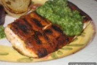 Bobby Flay Barbecued Mahi with Cilantro Pesto