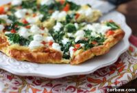Kale, Red Pepper and Goat Cheese Frittata