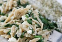 Valerie’s Spinach Feta Orzo