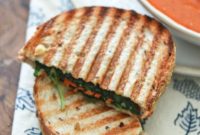 Golden Grilled Hummus and Veggie Panini