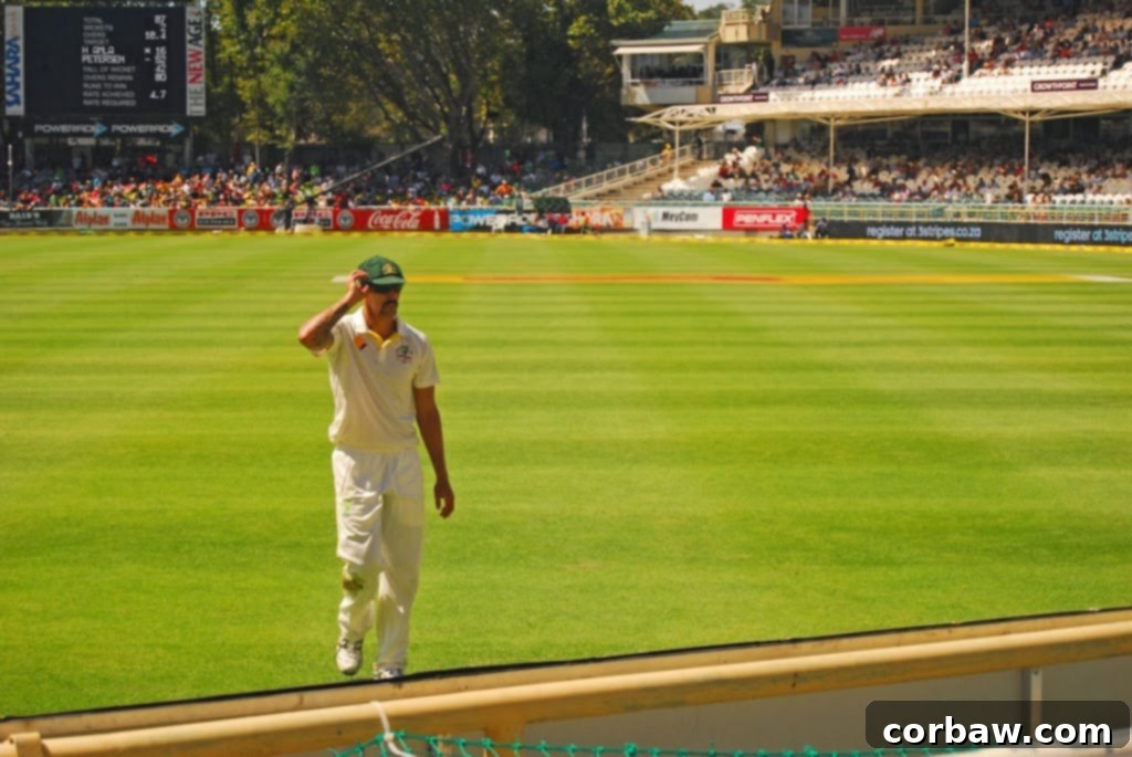 Close-up of a cricket player's impressive mustache