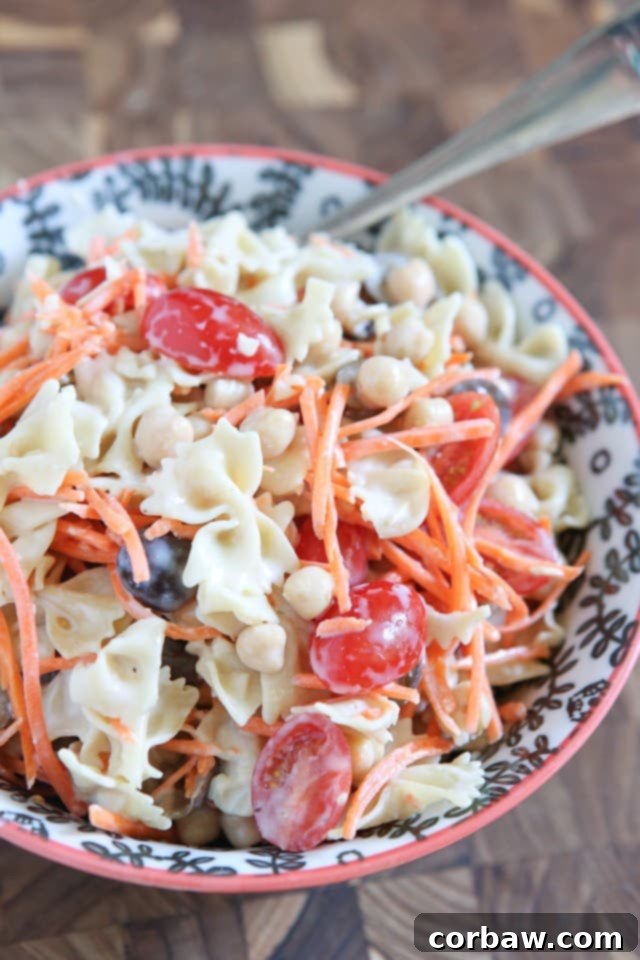 Caesar Pasta Salad with Chickpeas