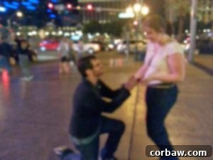 Engagement ring on finger