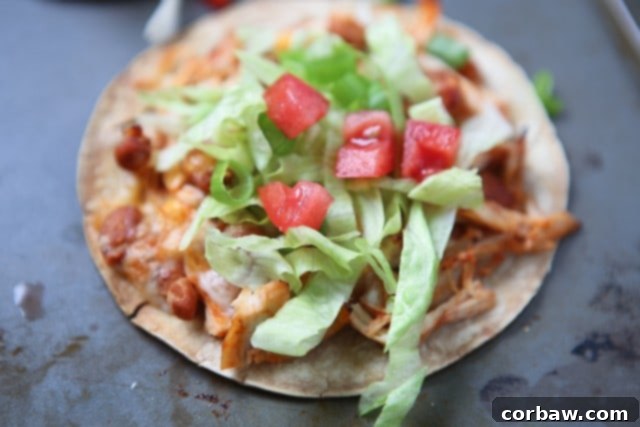 Simple Salsa Chicken and Bean Tostadas - my family loves this dinner and it's a perfect recipe for any night of the week!