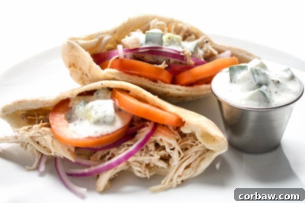 Friday Freedom 5 Chicken Shawarma Pitas from The Lemon Bowl - Flavorful chicken in pita bread with fresh cucumber sauce.
