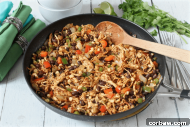 Southwest Chicken Skillet | FamilyFoodOnTheTable.com - Hearty and comforting