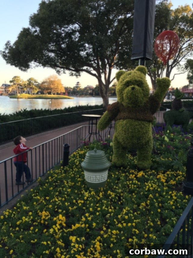 Friday Vibes 3 4 Winnie the Pooh Topiary at Epcot Flower and Garden Festival
