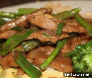 Bowl of savory Mongolian Beef ready to serve