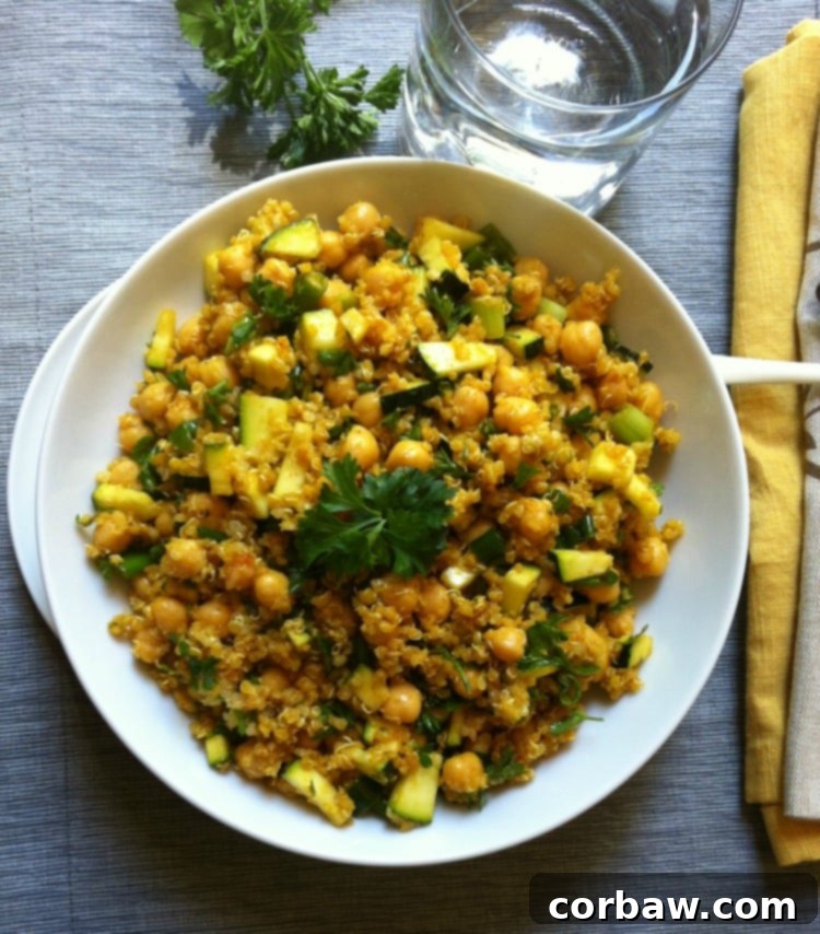 Healthy Quinoa for Summer Days 19 Zucchini-Chickpea-Quinoa-Salad