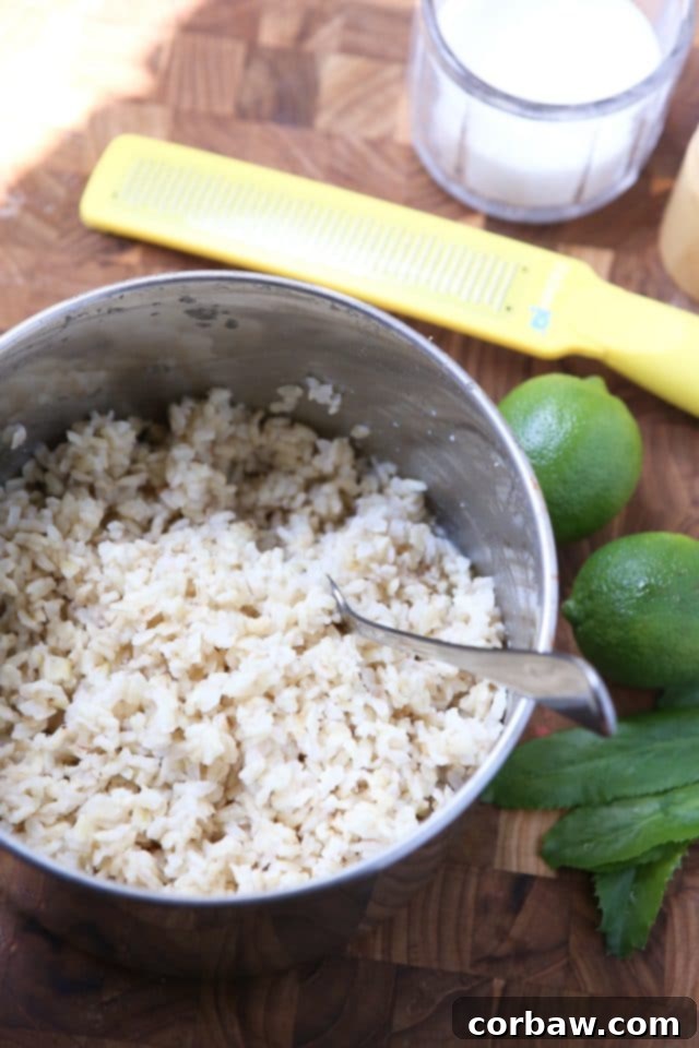 Enjoy this versatile Cilantro Lime Brown Rice, perfect for burritos, bowls, or as a standalone healthy meal. This recipe for Cilantro Lime Brown Rice is a perfect side for any Mexican dish. Use it to fill burritos, top with black beans or eat on its own! Recipe via aggieskitchen.com