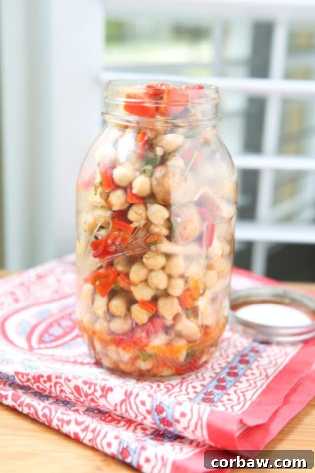 Zesty Mushroom & Chickpea Medley 2 Bring this savory Marinated Mushroom and Chickpea Salad to your next picnic or barbecue! Enjoy on it's own as a vegetarian option, or as a side dish.