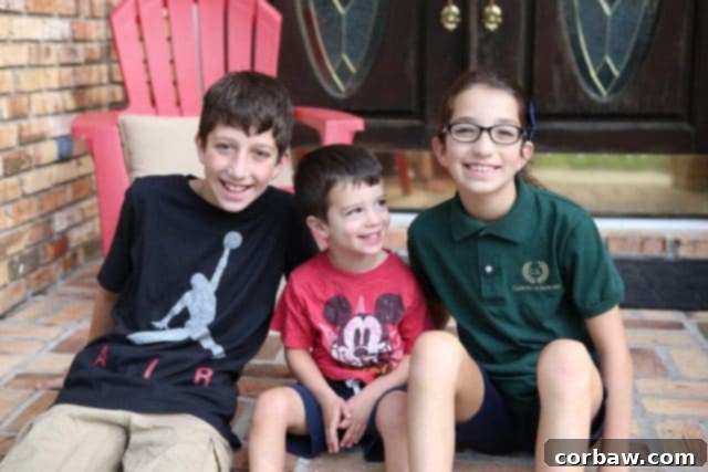 One-Pan Cheesy Southwest Beef and Potatoes 3 Family photos of Sammy, Gina, and Micah heading back to school in 2016.
