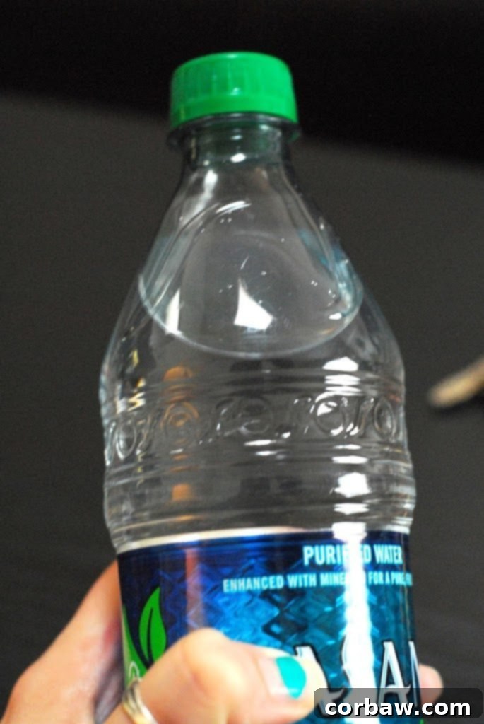 Navigating the Autzen Gauntlet 10 A sealed plastic water bottle, an essential item for Autzen Stadium.