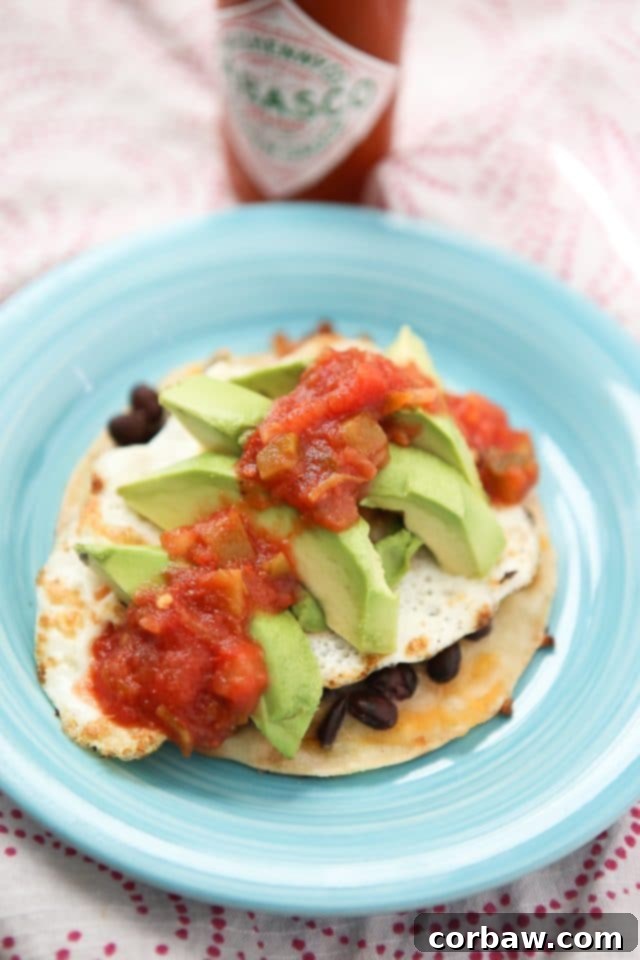 2016's 12 Most Popular Recipes My Must-Make List 16 Black Bean and Egg Breakfast Tostadas, elegantly plated with fresh toppings, showcasing a delicious and wholesome breakfast.