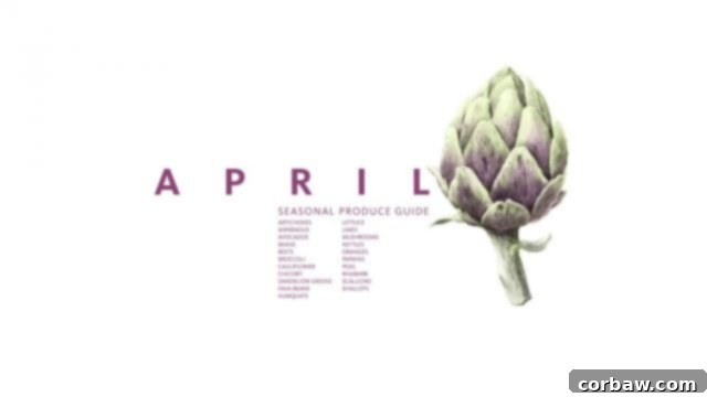 April Eat Seasonal Recipe Guide featuring fresh spring produce.