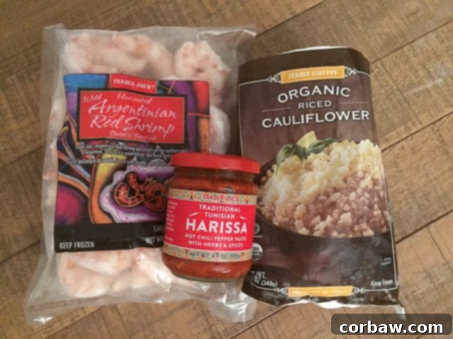 Quick lunch or dinner for one! Cajun Shrimp and Cauliflower Rice Stir Fry - low carb, high protein and full in flavor.