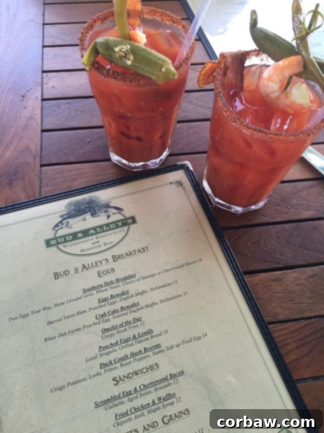 Gourmet brunch at Bud & Alley's in Seaside, 30A, with fresh ingredients Close-up of a perfectly prepared brunch dish at Bud & Alley's, Seaside